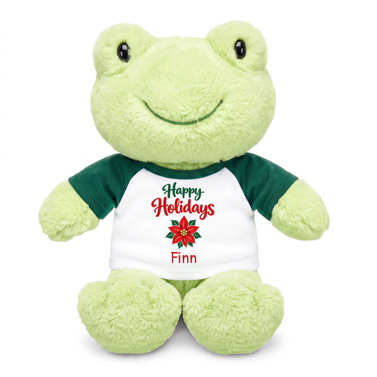Personalized Christmas Stuffed Frog - 12 Inch Plush Tumbletoes Frog