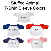 T-shirt colors for personalized teddy bear