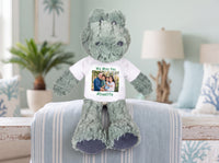 Personalized Stuffed Alligator / Crocodile - 12" Ebba Ali Gator with your custom Photo and/or Text