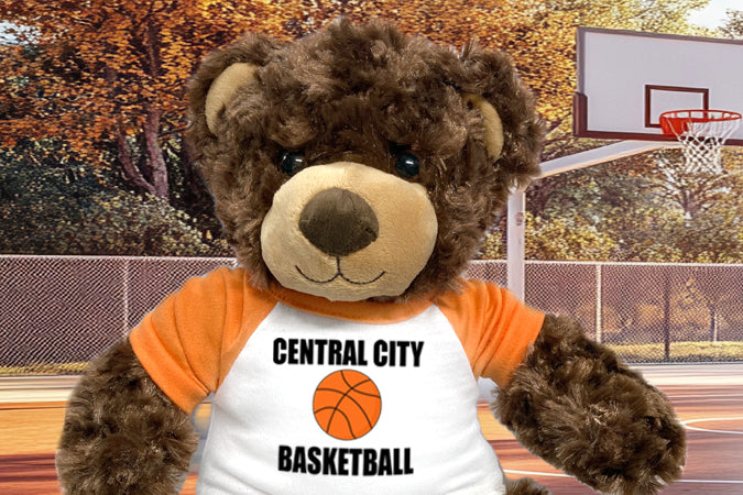 Personalized Sports Team Teddy Bears - Basketball, Volleyball, Football, Baseball, Softball, Hockey, Lacrosse