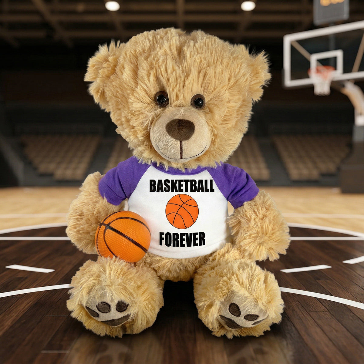 Basketball Teddy Bear - Personalized 14" Honey Bear