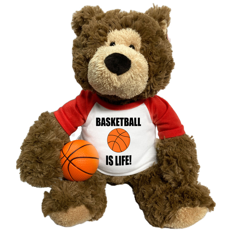 Basketball Teddy Bear - Personalized 14" Bear Hugs