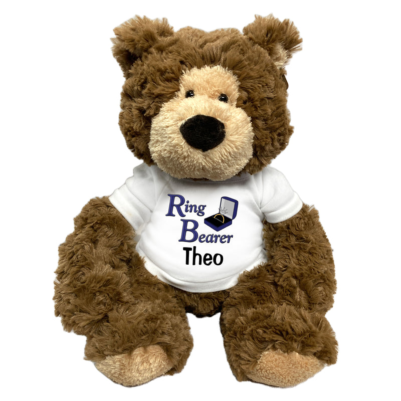 Personalized Ring Bearer Teddy Bear - 14 Inch Bear Hugs