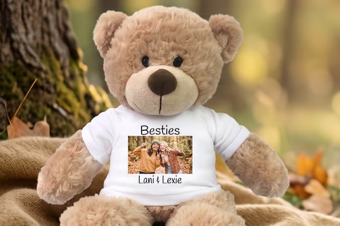 Personalized teddy bears or stuffed animals with your photo, logo, and/or text