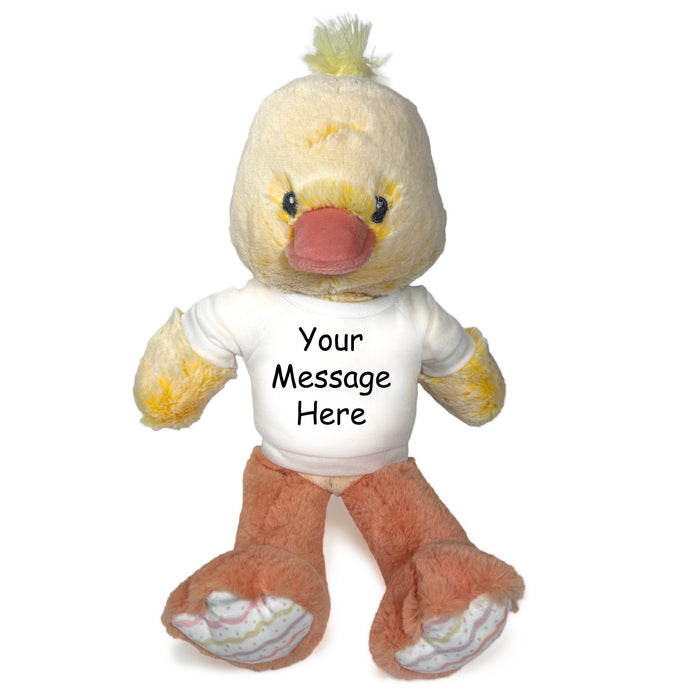 Personalized Stuffed Duck - 12 Inch Dani Duck - Ebba Plush Baby Collection