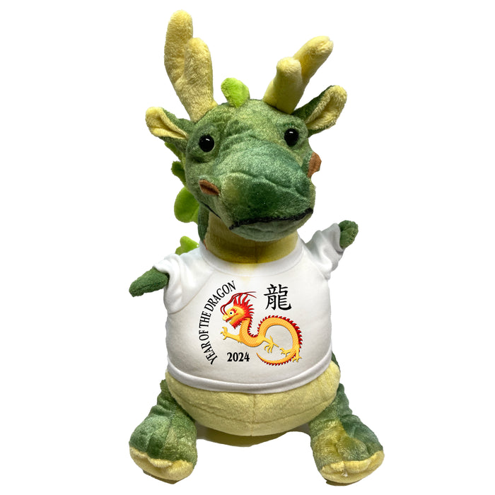Year of the Dragon 2024 Chinese Zodiac Stuffed Animal - Personalized Small 11" Green Dragon