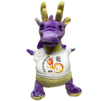 Year of the Dragon 2024 Chinese Zodiac Stuffed Animal - Personalized Small 11" Purple Dragon