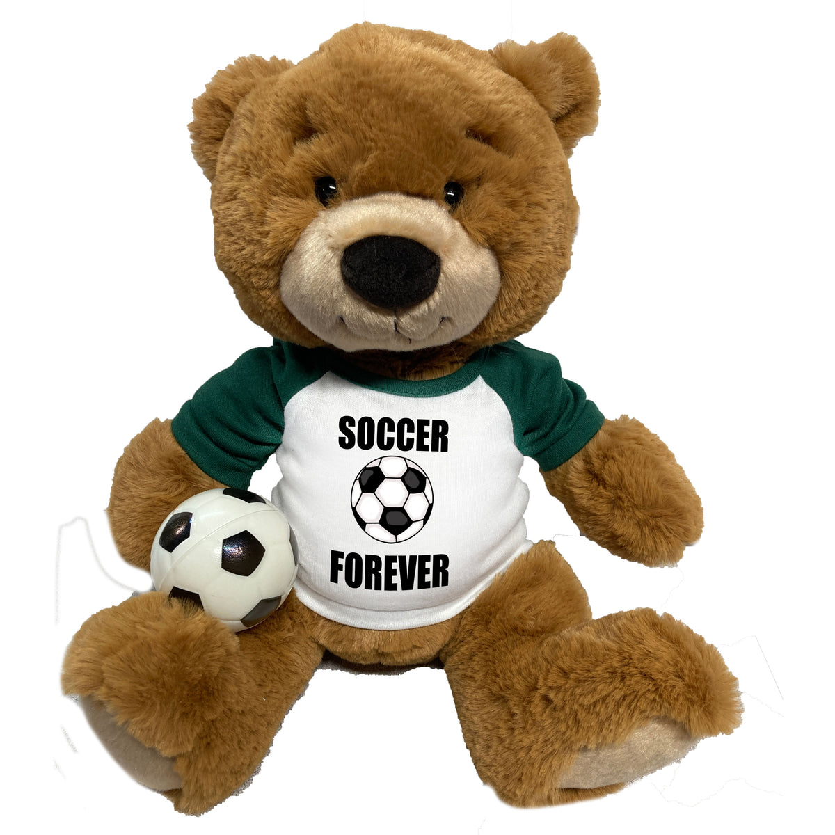 Soccer Teddy Bear - Personalized 14" Ginger Bear
