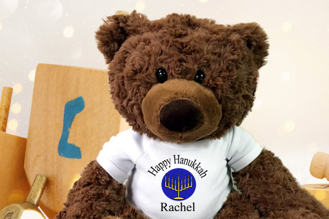 Personalized teddy bears and stuffed animals for Hanukkah