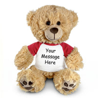 Personalized Teddy Bear - 14 Inch Honey Bear - Red Shirt