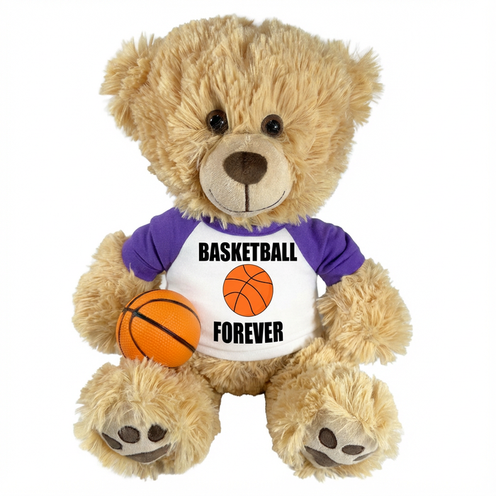 Basketball Teddy Bear - Personalized 14" Honey Bear