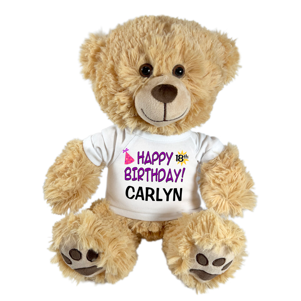 Personalized Birthday Teddy Bear - 14 Inch Honey Bear