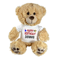 Personalized Birthday Teddy Bear - 14 Inch Honey Bear