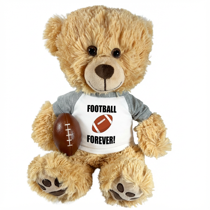 Football Teddy Bear - Personalized 14" Honey  Bear