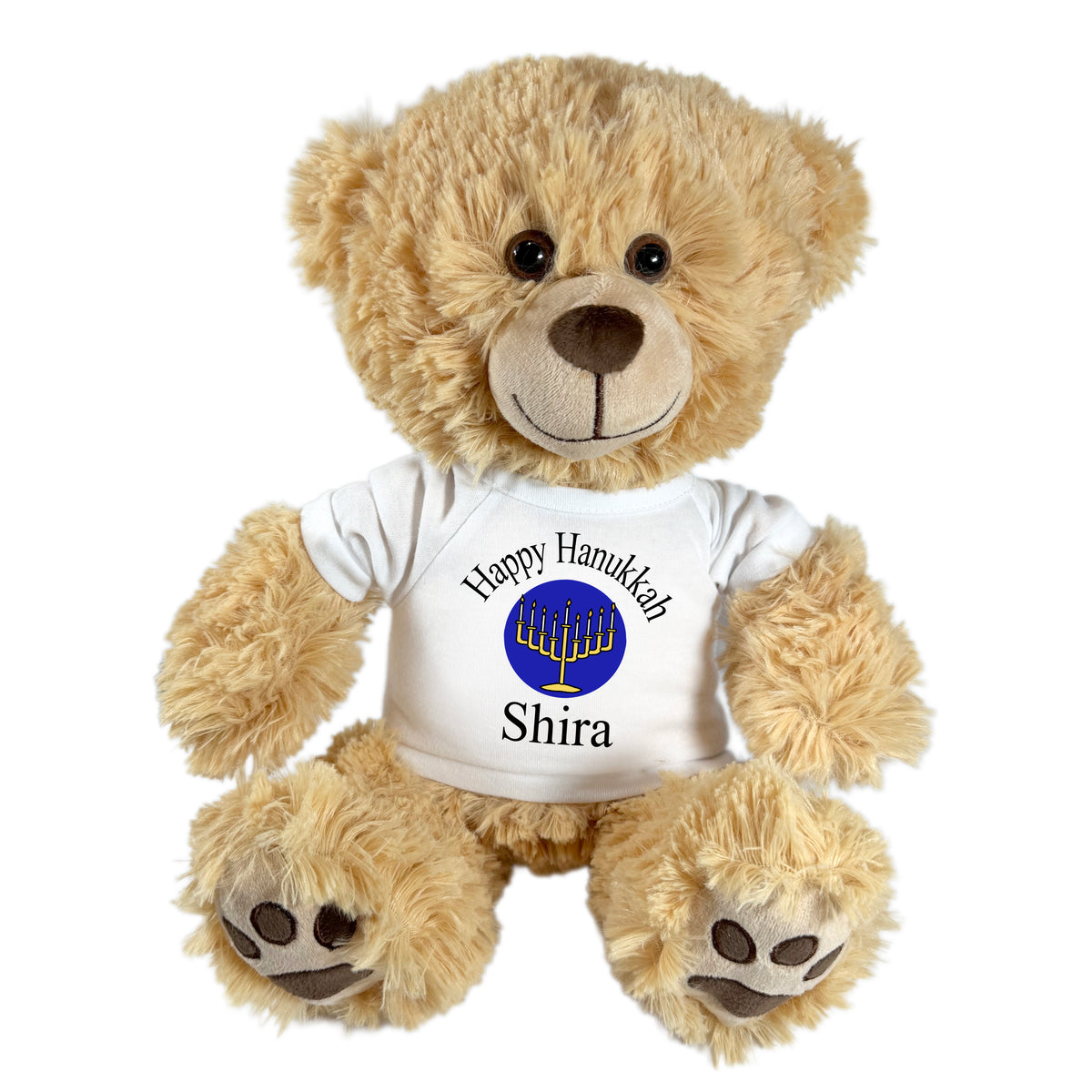 Hanukkah Teddy Bear - 14 Inch Personalized Honey Bear