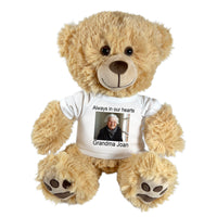 Personalized Photo Memorial Teddy Bear - 14 Inch Honey Bear