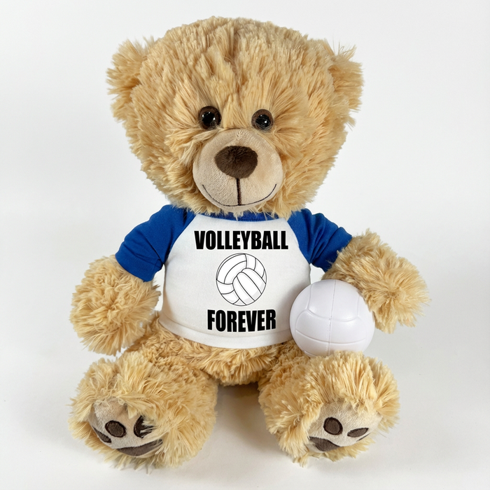 Volleyball Teddy Bear - Personalized 14" Honey  Bear