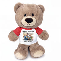 Personalized Teddy Bear - 11 inch Hug-a-Wug Bear with Photo & Text - Red Shirt