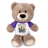 Personalized Teddy Bear - 11 inch Hug-a-Wug Bear with Photo & Text - Purple Shirt