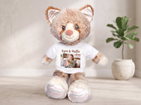 Personalized Stuffed Cat - 12 inch Ebba Plush Kit Kitten with your custom Photo and/or Text