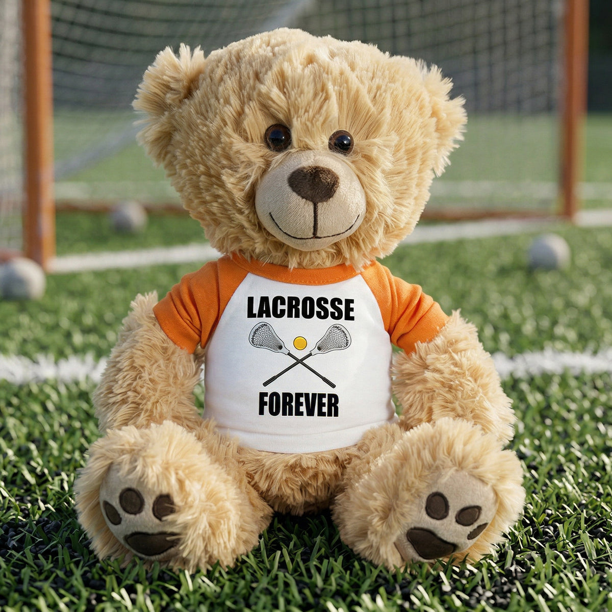 Lacrosse Teddy Bear - Personalized 14" Honey Bear