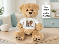 Personalized Teddy Bear - 17" Honey Bear with your photo or text
