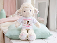 Personalized Stuffed Sheep / Lamb - 12 Inch LoveLee Lamb with your custom Photo and/or Text