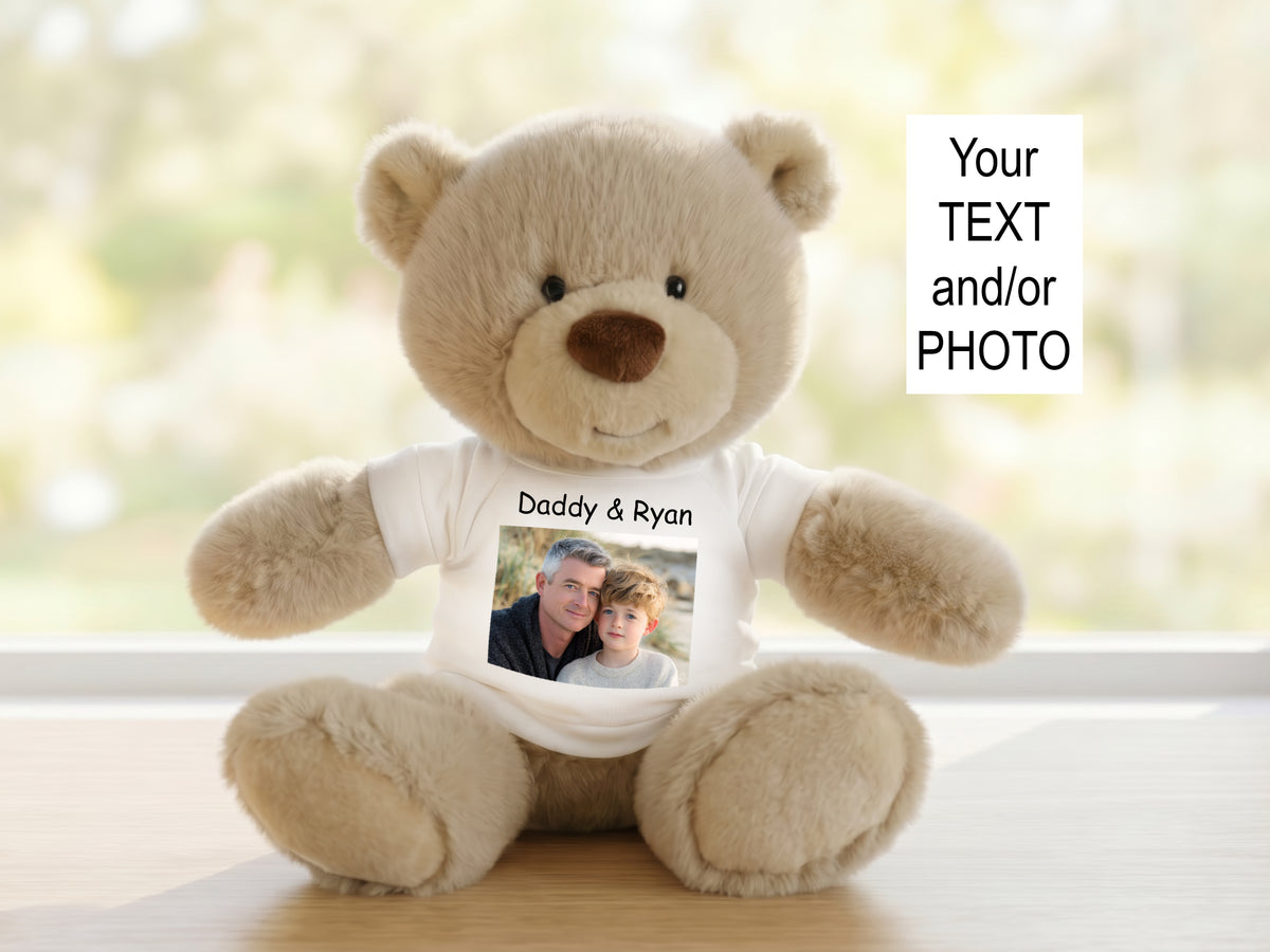 Personalized Teddy Bear - 10 inch Nuzzles Bear, Beige/Tan