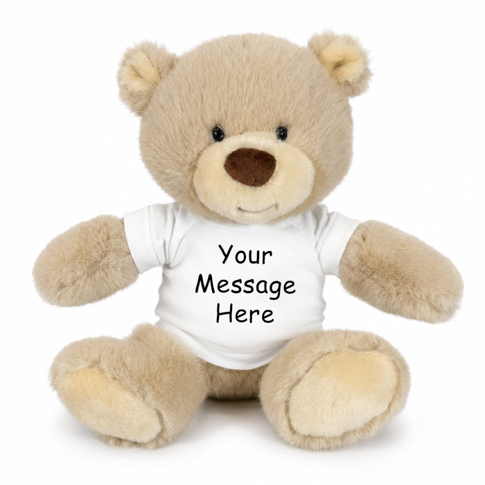 Personalized Teddy Bear - 10 inch Nuzzles Bear, Beige/Tan