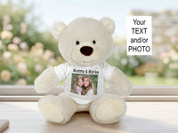 Personalized Teddy Bear - 10 inch Nuzzles Bear, White