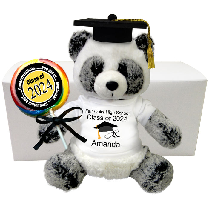 Personalized Graduation Panda Gift Set - 11" Ping Panda - Class of 2024