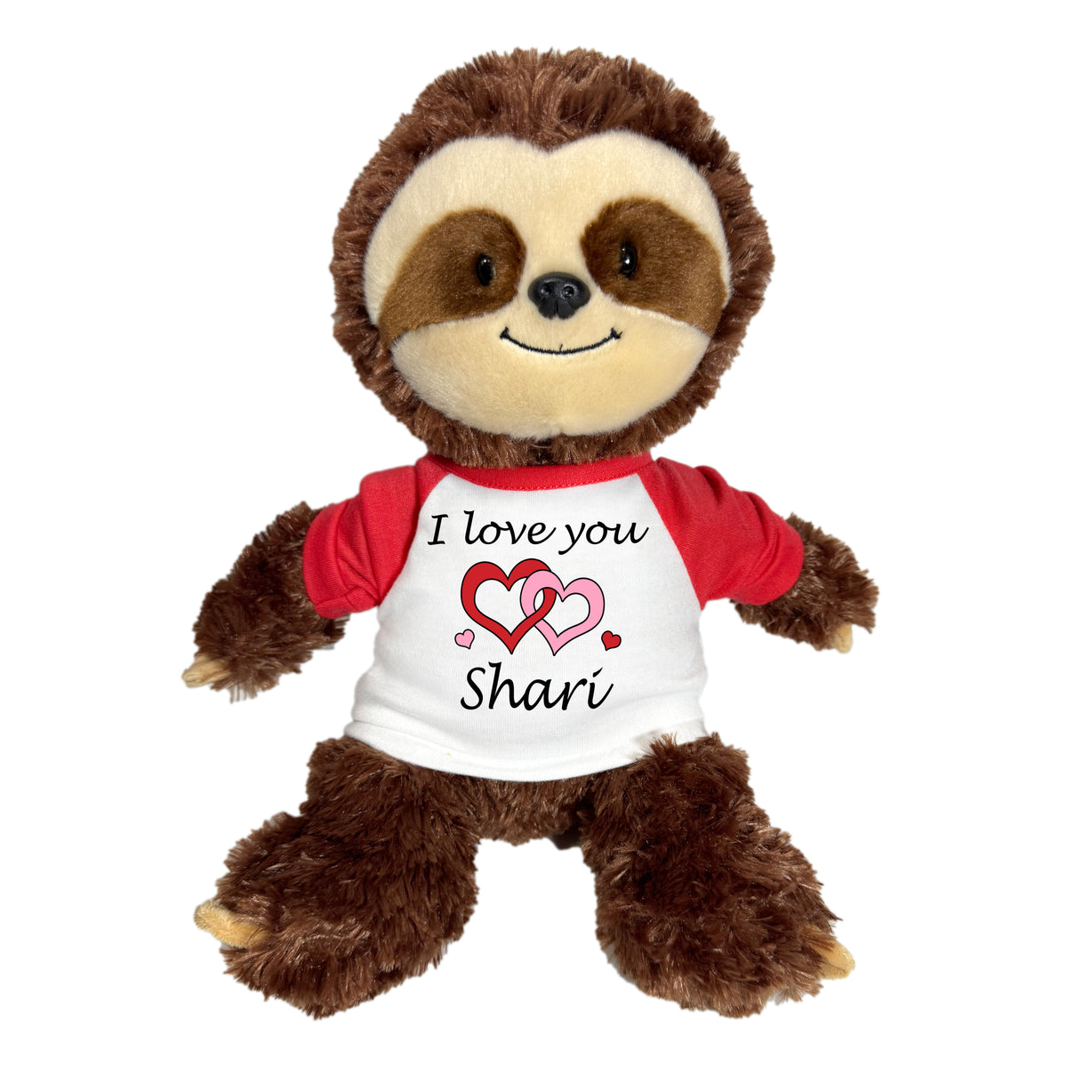 Personalized I love you Valentine Sloth - 12" Tubbie Wubbie Sloth