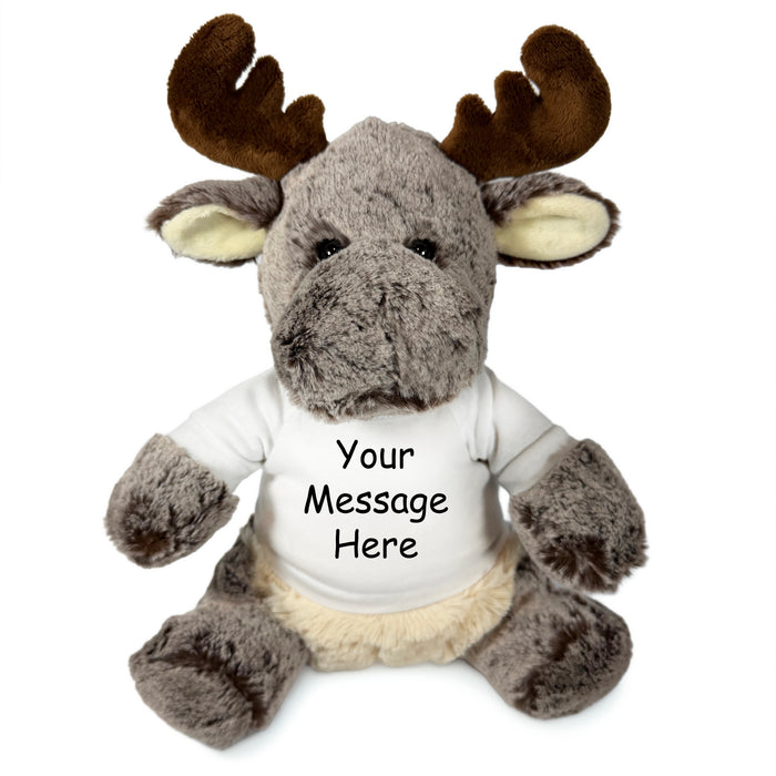 Personalized Stuffed Moose - 11 Inch Milo Moose