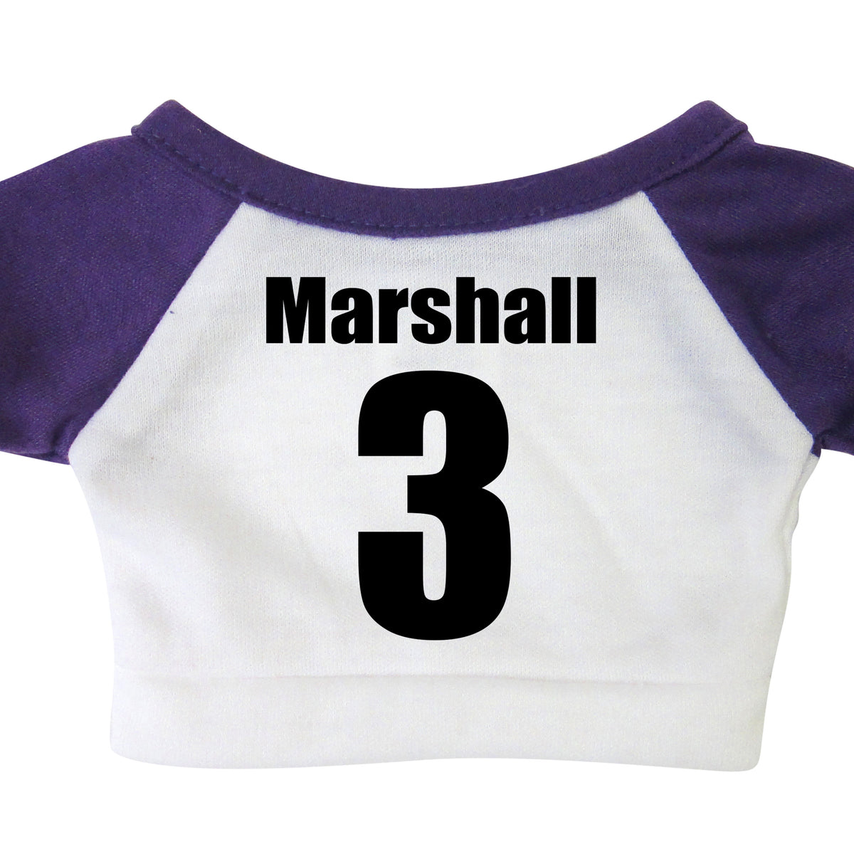 Back of personalized soccer teddy bear T-Shirt