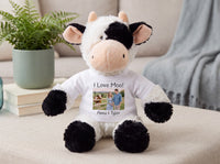 Personalized Stuffed Cow - 12 inch Tubbie Wubbie Cow with your custom Photo and/or Text