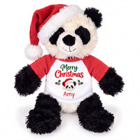 Personalized Christmas Stuffed Panda - 12 Inch Plush Tubbie Wubbies Panda with optional Santa hat