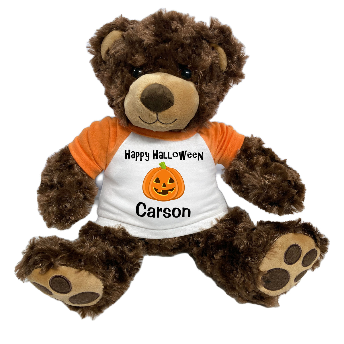 Personalized Halloween Teddy Bear - 13" Brown Vera Bear