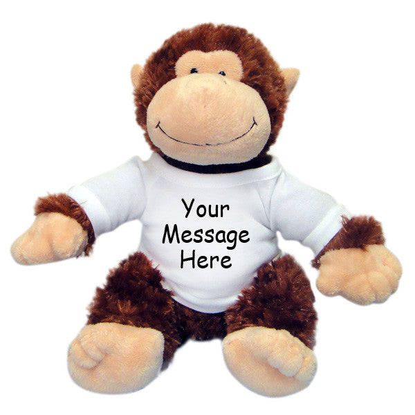 Personalized Stuffed Monkey - 12 inch Tubbie Wubbie Chimp