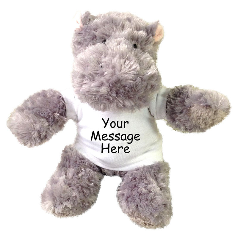 Personalized Stuffed Hippo - 12 inch Aurora Plush 