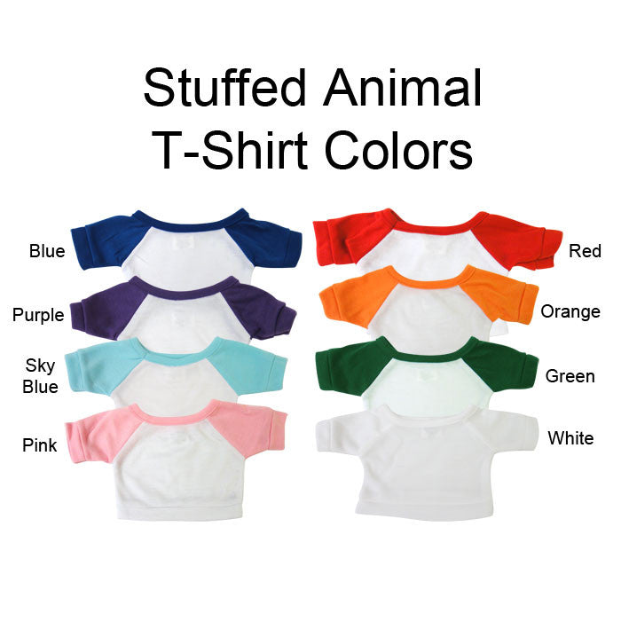 Shirt colors for baseball teddy bears