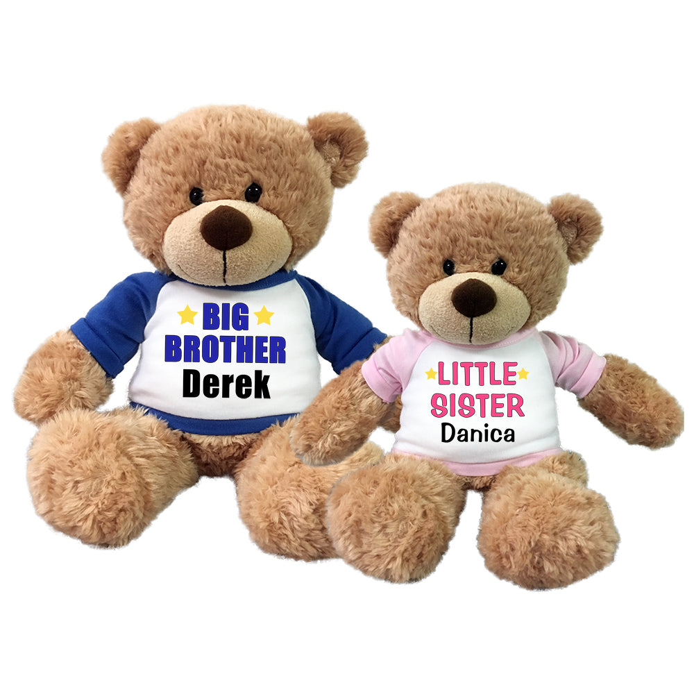 Big Brother/ Little Sister Teddy Bears - Set of 2 Bonny Bears