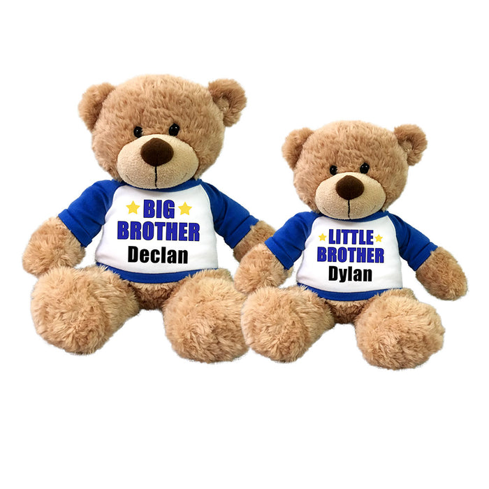 Big Brother/ Little Brother Teddy Bears - Set of 2 Bonny Bears