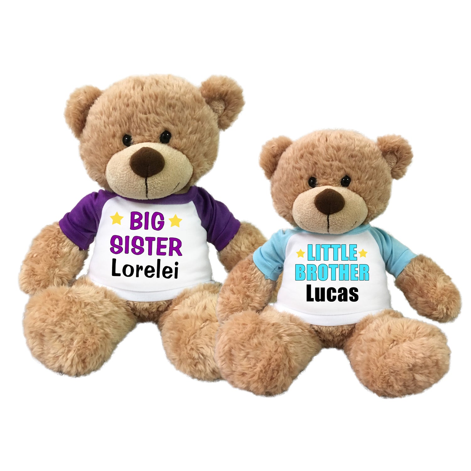 Big Sister Little Brother Teddy Bears Set of 2 Bonny Bears