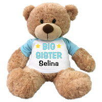 Personalized Big Sister Teddy Bear - 13" Bonny Bear Light Blue