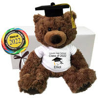 Personalized Graduation Teddy Bear Gift Set - 13 Inch Coco Bear Class of 2022