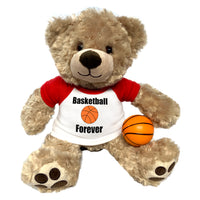 Basketball Teddy Bear - Personalized 13" Honey Vera Bear