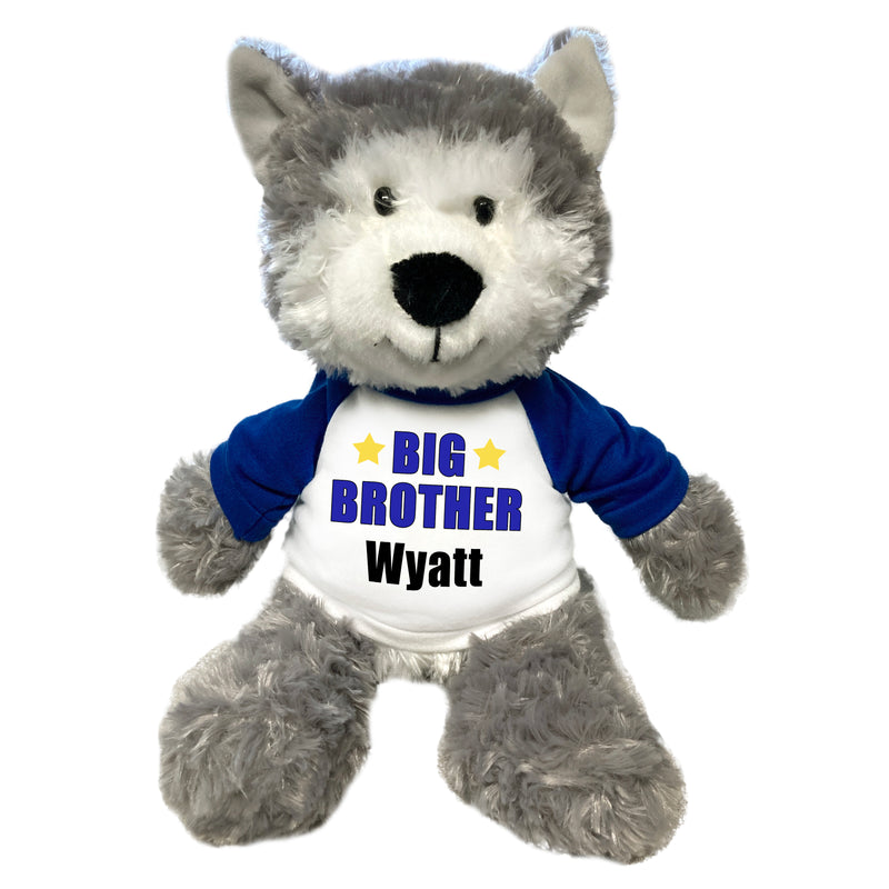 Big Brother Wolf / Husky Dog - Personalized 12 Inch Plush