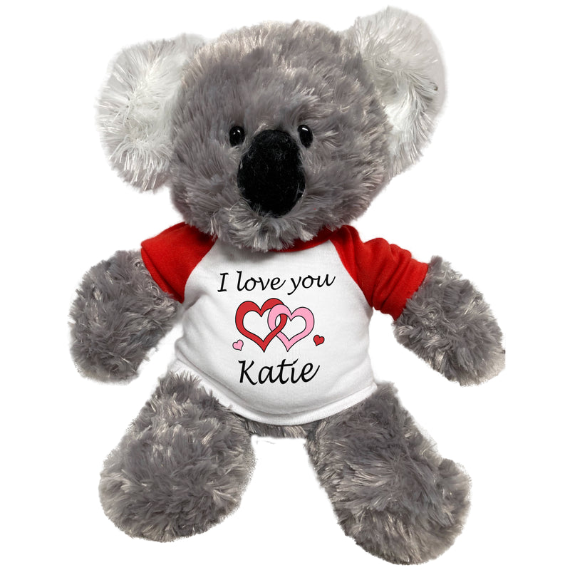 Personalized I love you Valentine Koala - 12" Tubbie Wubbie Koala