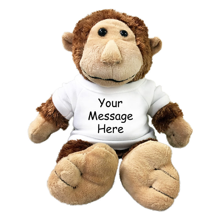 Personalized Stuffed Monkey - 12 inch