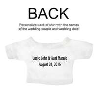 Example of back text for brown fuzzy bear ring bearer